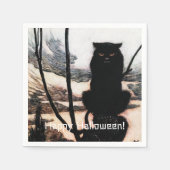  Happy Halloween Spooky Cat Arthur Rackham Servet (Voorkant)