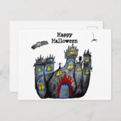 Happy Halloween Spooky Catsle Briefkaart (Voorkant / Achterkant)