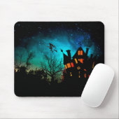 Happy Halloween Spooky Flying Witch Mousepad Muismat (Met muis)