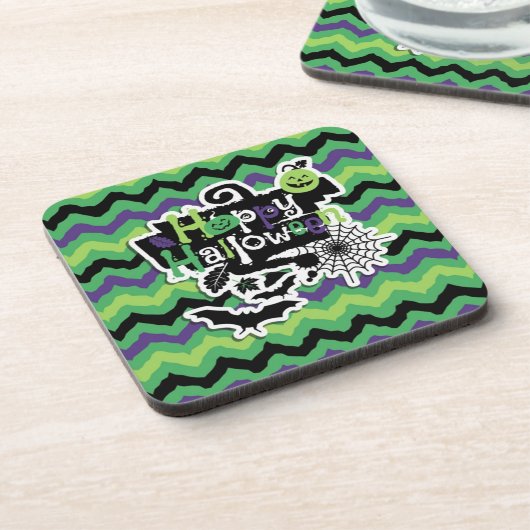 Happy Halloween Spooky Fun Onderzetter (Linkerzijde)