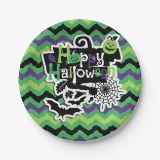 Happy Halloween Spooky Fun Papieren Bordje