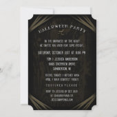 Happy Halloween Spooky Gargoyle Uitnodiging (Achterkant)