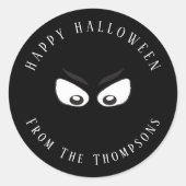 Happy Halloween Spooky Ghost Cute Eyes Favor Ronde Sticker (Voorkant)