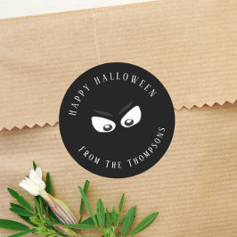 Happy Halloween Spooky Ghost Cute Eyes Favor Ronde Sticker