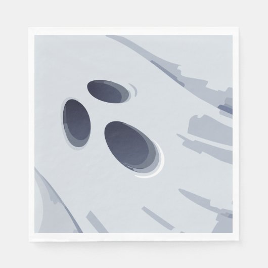 Happy Halloween Spooky Ghost Face Servet (Voorkant)