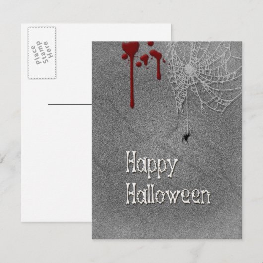 Happy Halloween Spooky Gravestone Briefkaart (Voorkant / Achterkant)