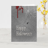 Happy Halloween Spooky Gravestone Kaart (Gele Bloem)