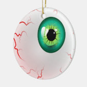 Happy Halloween! Spooky Green Eyeball Keramisch Ornament (Links)