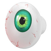 Happy Halloween! Spooky Green Eyeball Keramische Knop (Rechts)