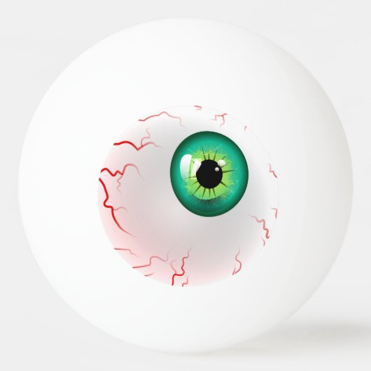 Happy Halloween! Spooky Green Eyeball Pingpongbal (Voorkant)
