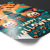 Happy Halloween | Spooky Halloween Foto Afdruk (Hoek)
