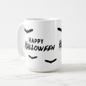 Happy Halloween Spooky Haunted Bats Koffiemok (Voorkant links)
