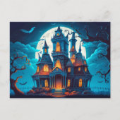 Happy Halloween | Spooky Haunted House Briefkaart (Voorkant)