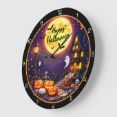 Happy Halloween Spooky Haunted House Grote Klok (Hoek)