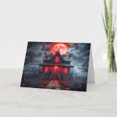 Happy Halloween Spooky Haunted House Kaart (Voorkant)