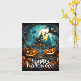 Happy Halloween | Spooky Haunted Mansion Kaart