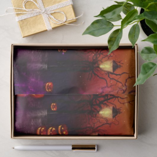 Happy Halloween Spooky Haunted Witch Castle Tissuepapier (Geschenk)