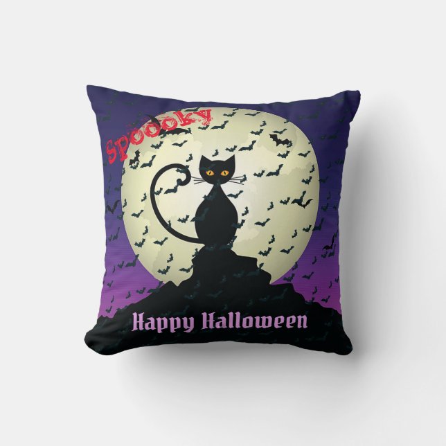Happy Halloween Spooky Kussen (Voorkant)