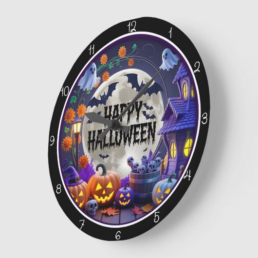 Happy Halloween Spooky Night Grote Klok (Hoek)