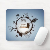 Happy Halloween Spooky Owl Mousepad Muismat (Met muis)
