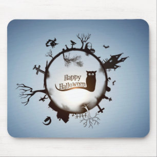 Happy Halloween Spooky Owl Mousepad Muismat