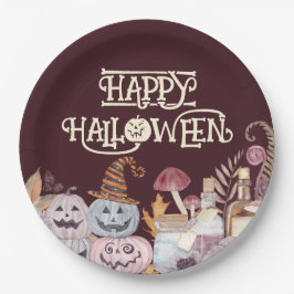 Happy Halloween Spooky Papieren Bordje