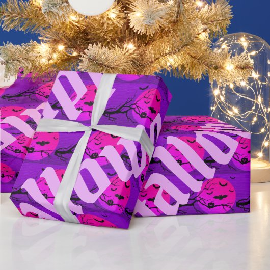 Happy Halloween Spooky Party Time Cadeaupapier (Feestdagen)