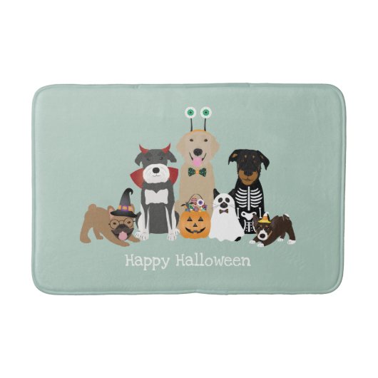 Happy Halloween Spooky Pet Costumes Badmat (Voorkant)