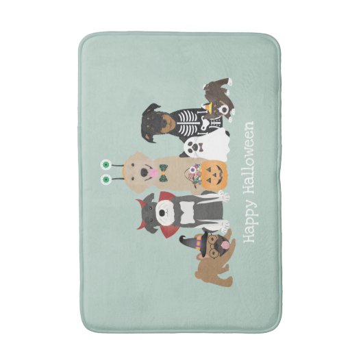Happy Halloween Spooky Pet Costumes Badmat (Voorkant Verticaal)