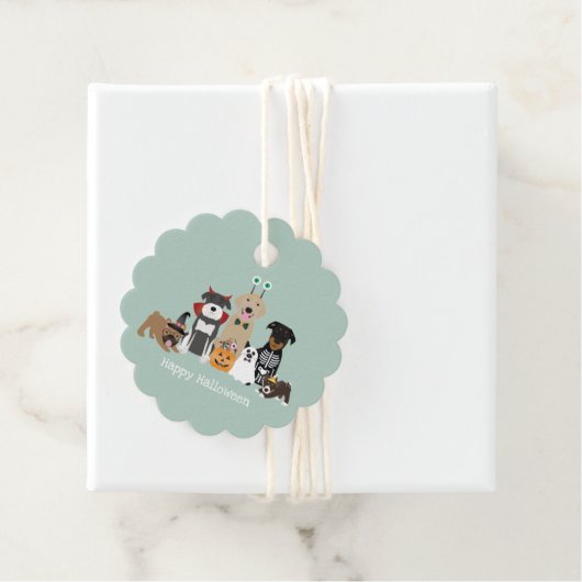 Happy Halloween Spooky Pet Costumes Bedankjes Labels (In situ)