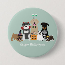 Happy Halloween Spooky Pet Costumes Ronde Button 7,6 Cm