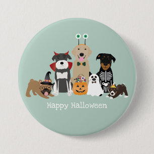 Happy Halloween Spooky Pet Costumes Ronde Button 7,6 Cm