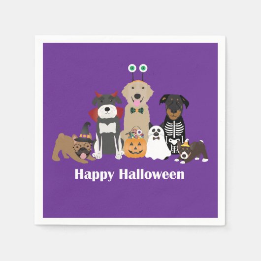 Happy Halloween Spooky Pet Costumes Servet (Voorkant)