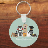 Happy Halloween Spooky Pet Costumes Sleutelhanger (Voorkant)