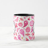 Happy Halloween Spooky Pink Ghost & Witches Mok (Midden)