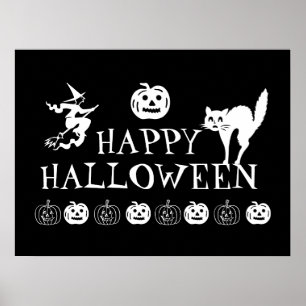 Happy Halloween spooky poster