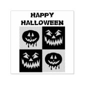 Happy Halloween Spooky Pumpkin Ghost Face Zelfinktende Stempel (Design)