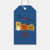 Happy Halloween Spooky Pumpkin Gift Label Cadeaulabel (Voorkant)