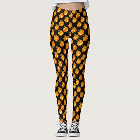 Happy Halloween Spooky Pumpkin Leggings (Voorkant)