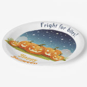 Happy Halloween Spooky Pumpkin Patch Papieren Bordje (Gekanteld)