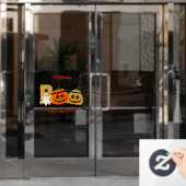 Happy Halloween Spooky Pumpkin Window Cling Raamsticker (Kantoordeur)
