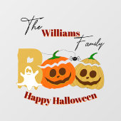 Happy Halloween Spooky Pumpkin Window Cling Raamsticker (Vel)