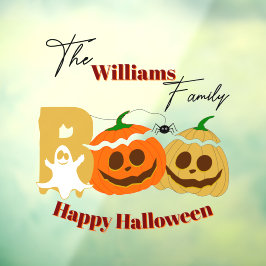 Happy Halloween Spooky Pumpkin Window Cling Raamsticker