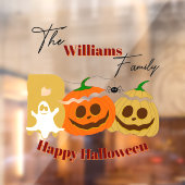 Happy Halloween Spooky Pumpkin Window Cling Raamsticker (Vel 2)