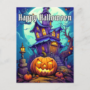 Happy Halloween   Spooky Pumpkins Briefkaart
