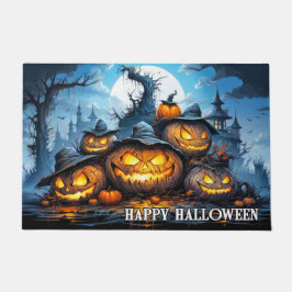Happy Halloween Spooky Pumpkins Deurmat