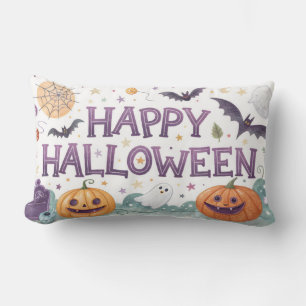 Happy Halloween Spooky Pumpkins en vleermuizen Kussen