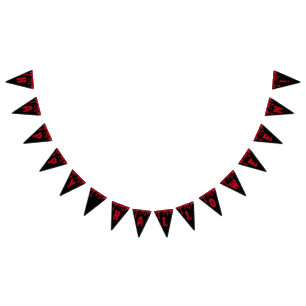 Happy Halloween Spooky Red Black Driving Blood Vlaggetjes