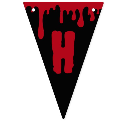 Happy Halloween Spooky Red Black Driving Blood Vlaggetjes (Eerste vlag)