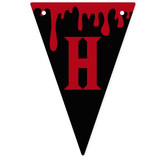 Happy Halloween Spooky Red Black Driving Blood Vlaggetjes (Eerste vlag)